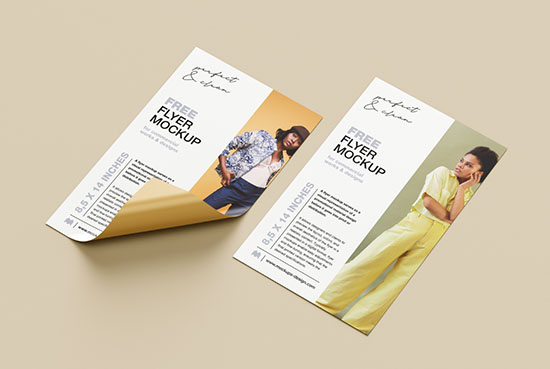 8,5 x 14 in flyer mockup