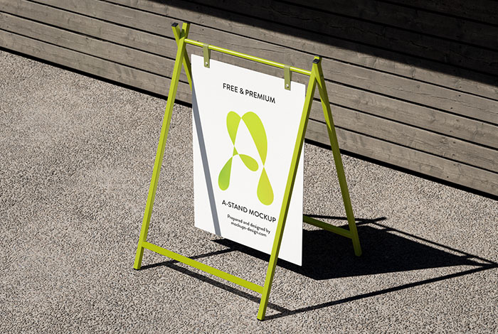 Customizable A-stand mockup