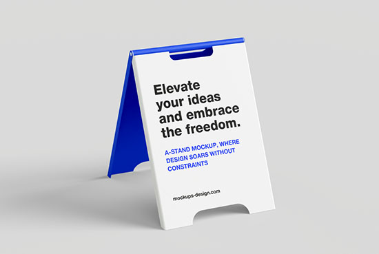Clean A-stand mockup