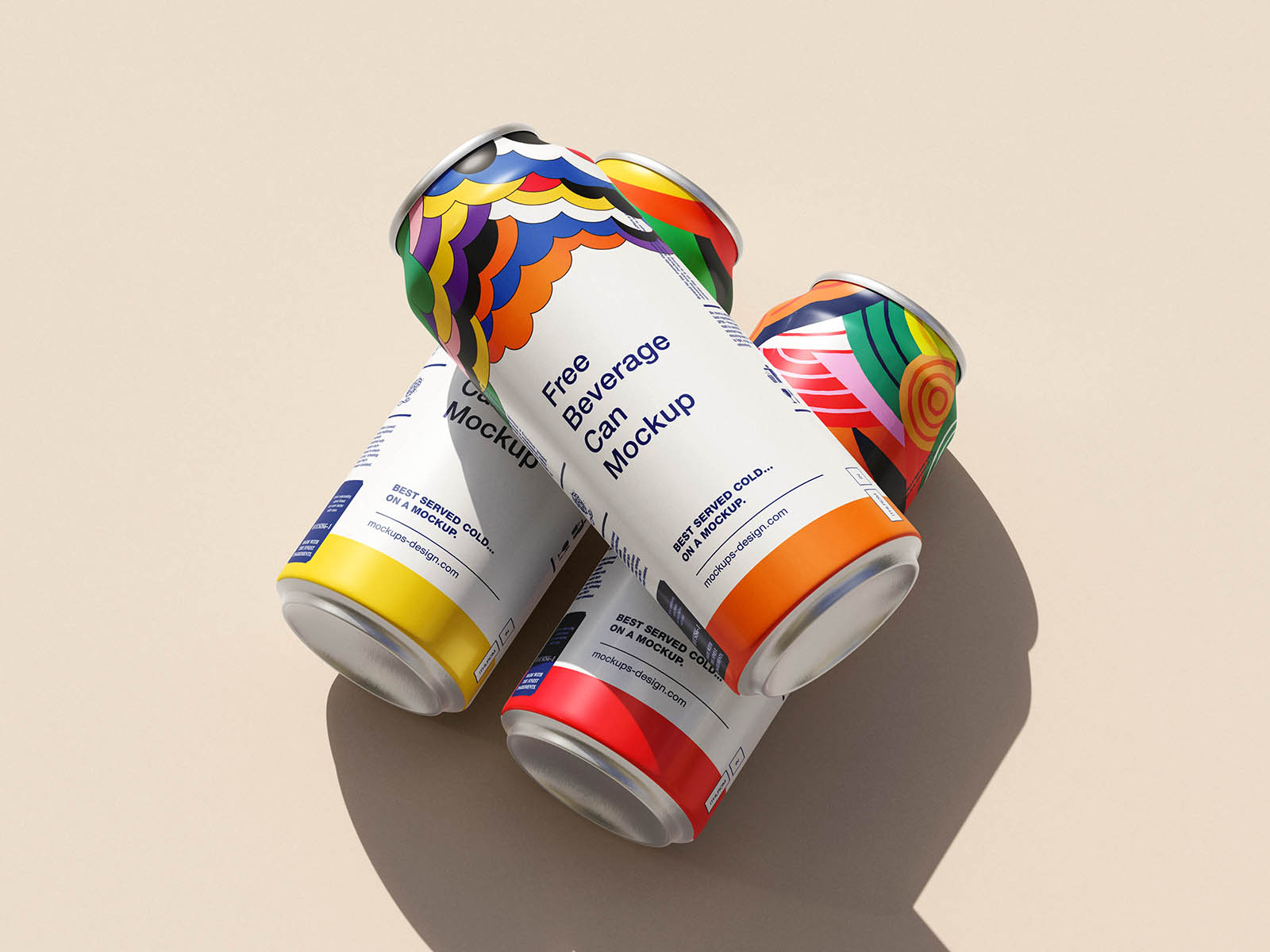 Sleek aluminium beverage can mockup