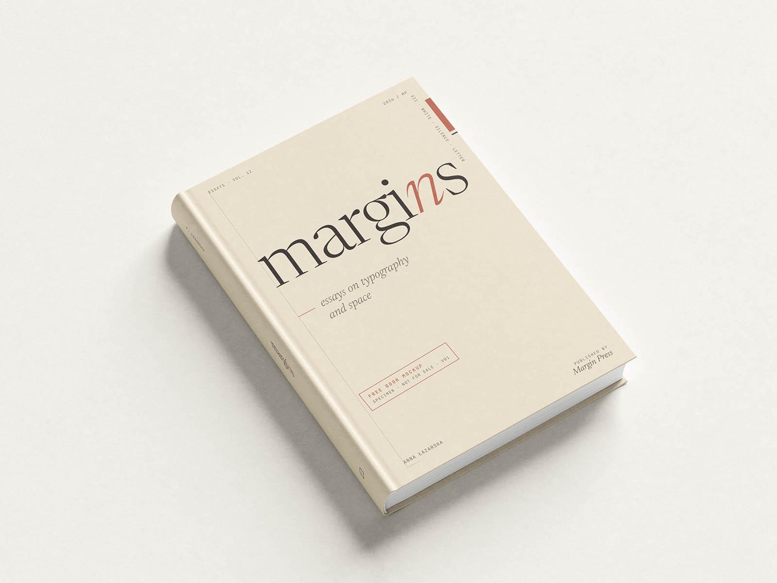 Hardcover open book mockup