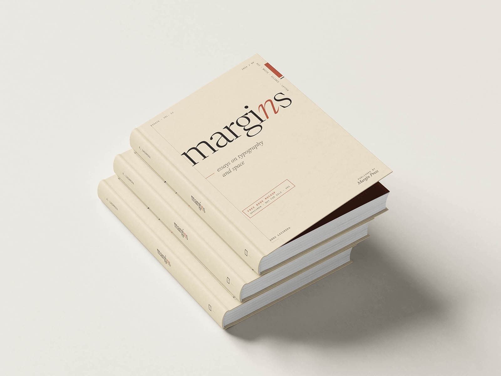 Hardcover open book mockup
