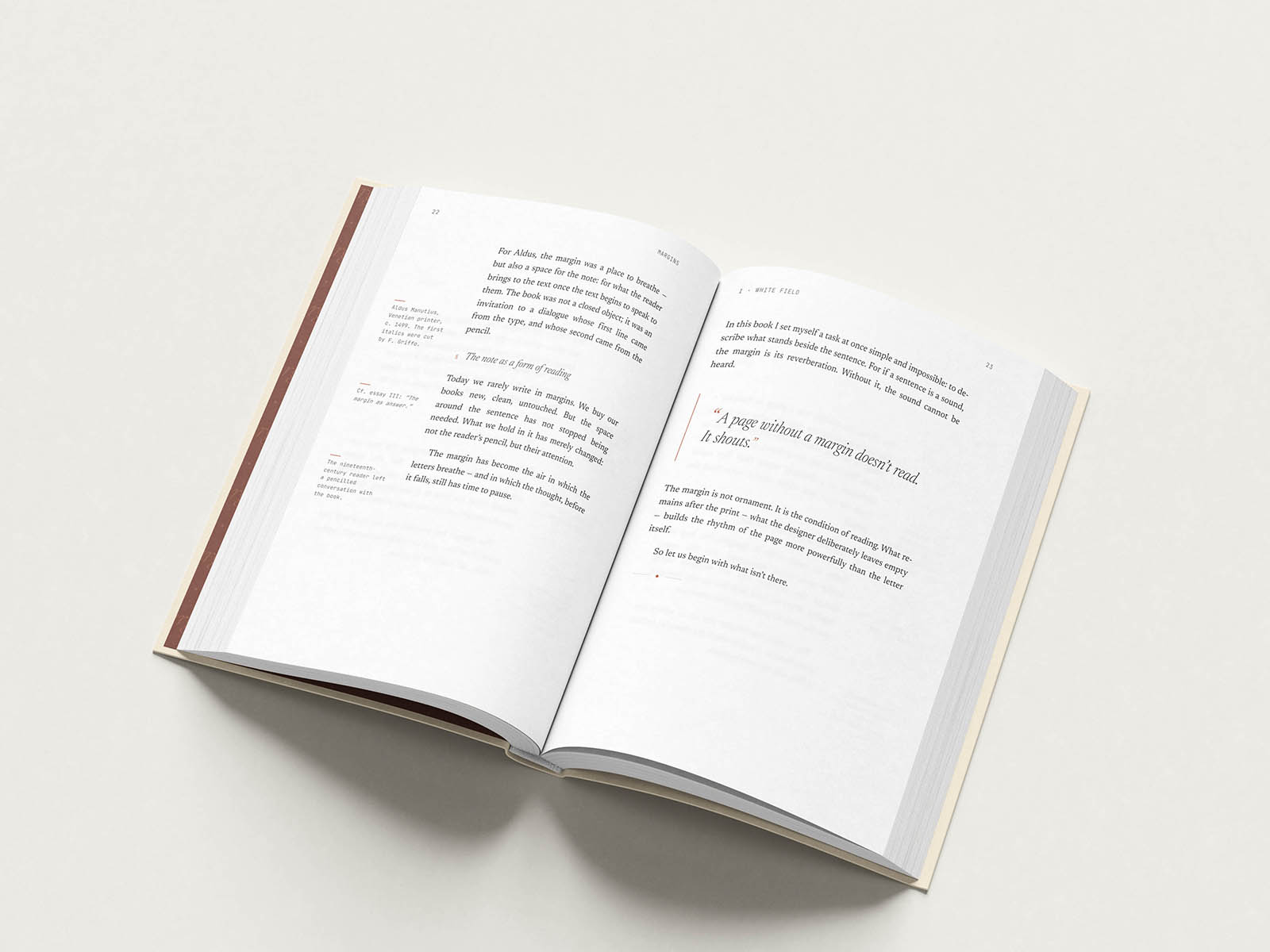 Hardcover open book mockup