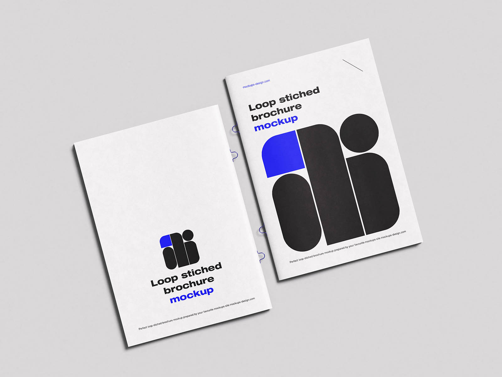 Elegant loop stitched brochure mockup