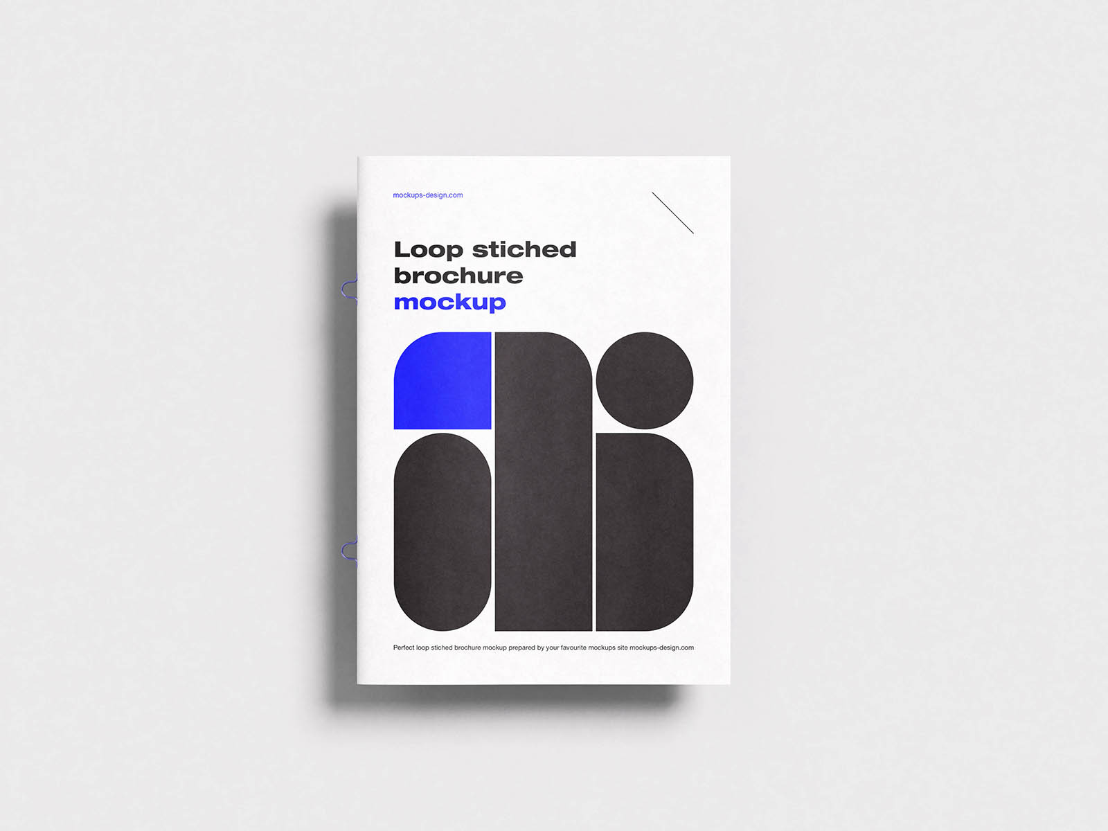 Elegant loop stitched brochure mockup