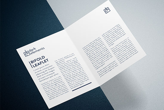 Bifold leaflet mockup