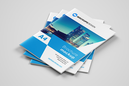 Free A4 brochure mockup