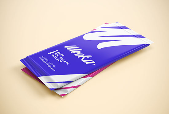 Free chocolate mockup