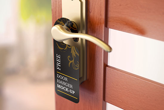 Free door hanger mockups
