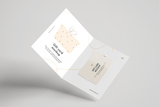 Free gift card mockup