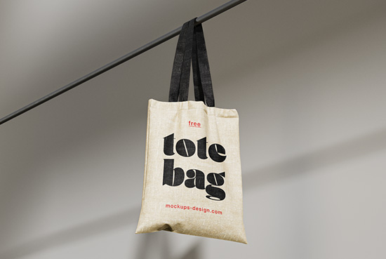 Free canvas bag mockup