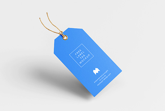 Free label tag mockup