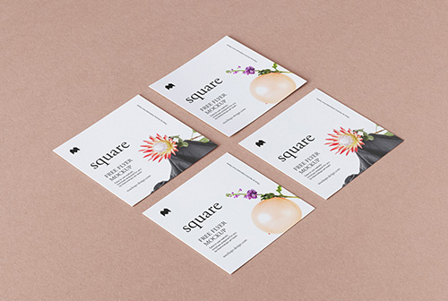 Simple square flyer mockup