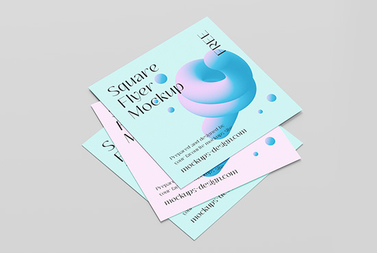 Square flyer mockup