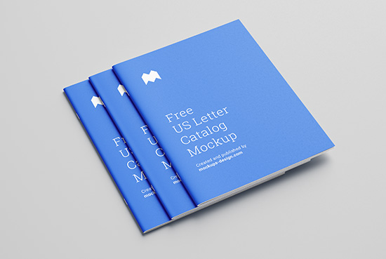 Free US letter catalog mockup