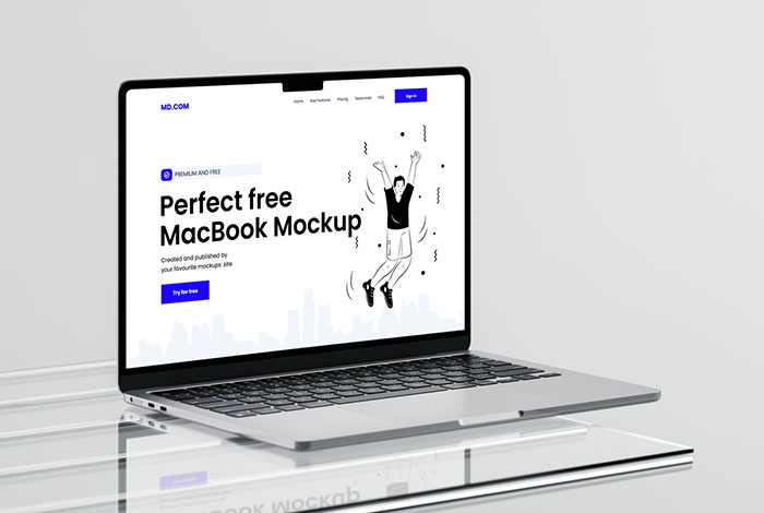 Abstract MacBook mockup