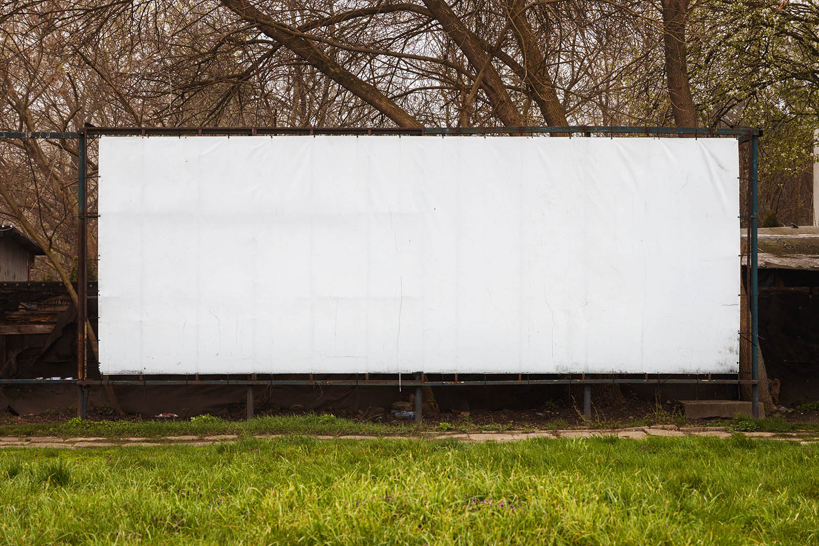 Gritty suburban billboard banner mockup